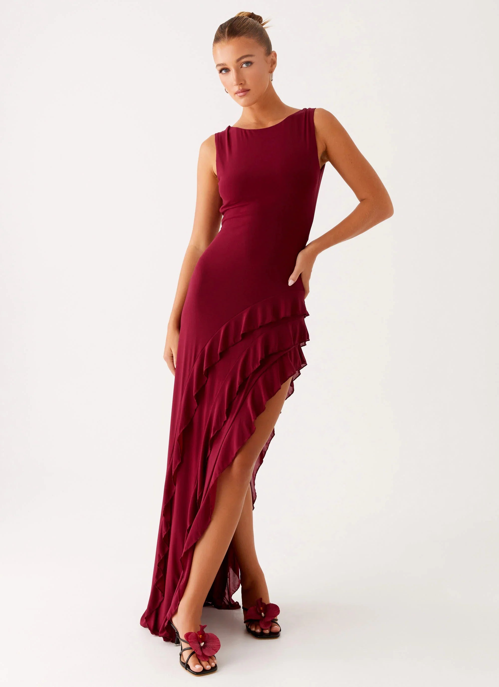 Hendrix Maxi Dress - Raspberry Wine