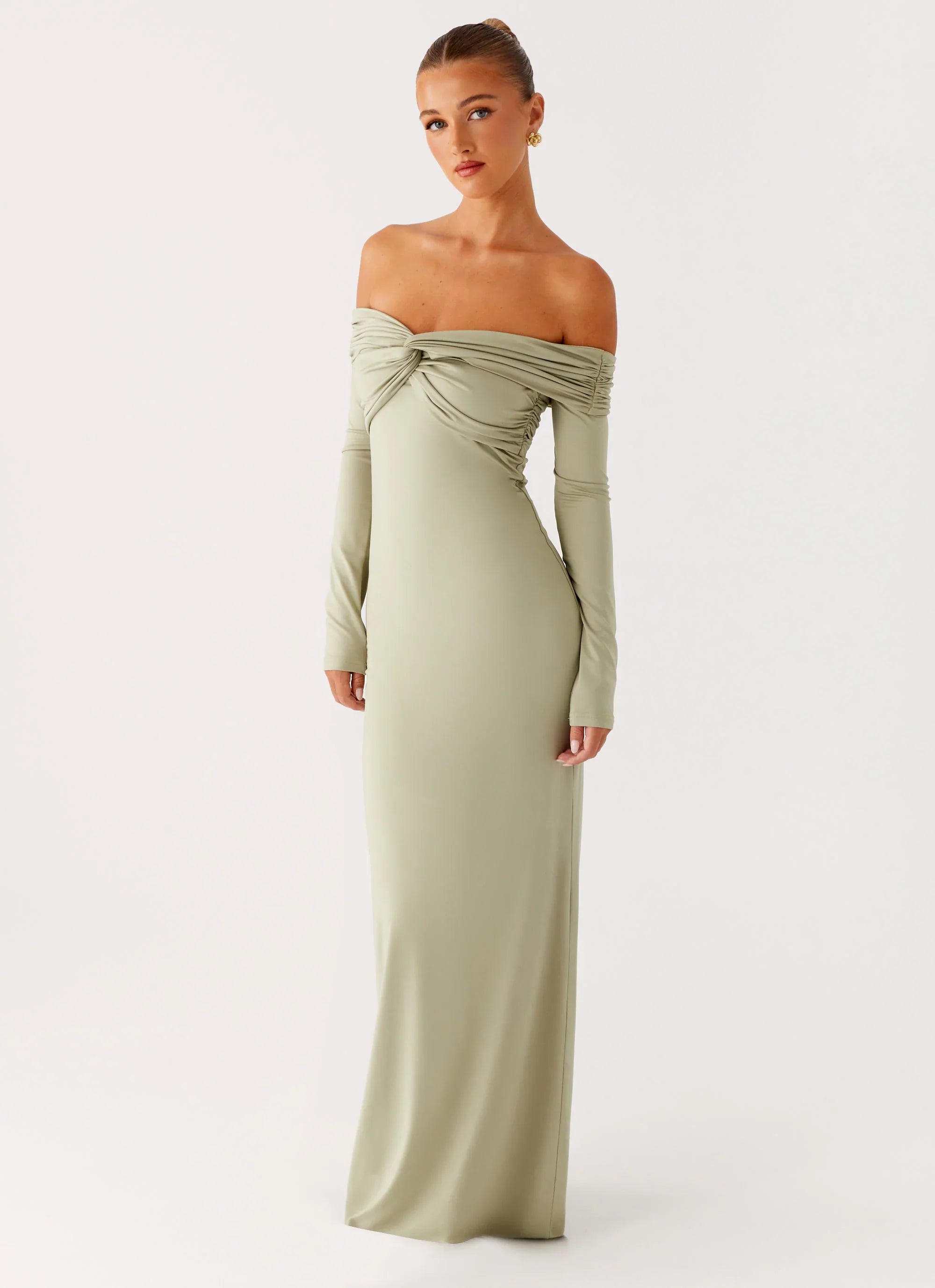 Marla Long Sleeve Maxi Dress - Sage